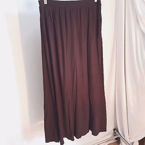 100% Viscose H&M Maxi Skirt With Pockets Dark Purple